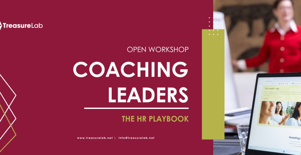HR professionals engaged in an open workshop on coaching leaders, utilizing the HR Playbook for effective leadership strategies.